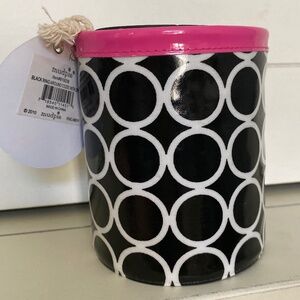 Mudpie Black Ring Around Cozie with Zipper NWT